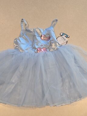 Hello Kitty Blue Satin and Tulle Dress Size 2T